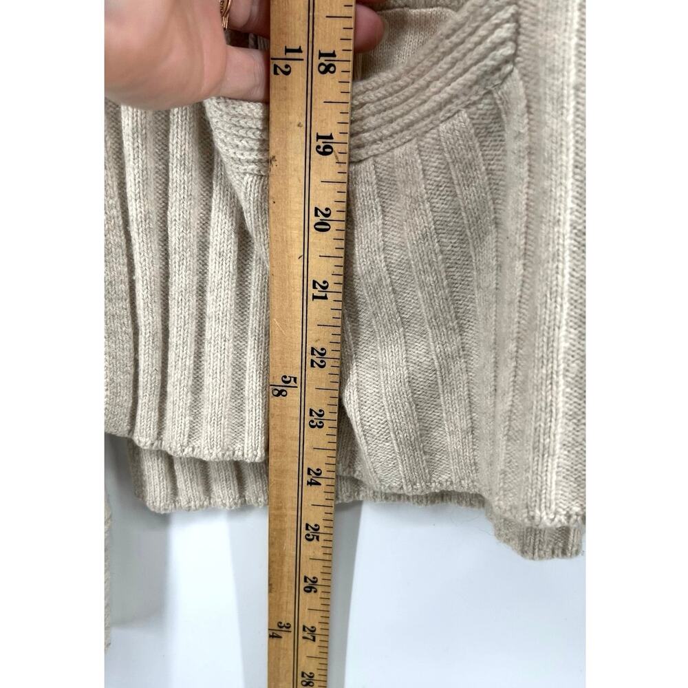 Club Monaco Cashmere Blend Sweater Women's Size S Cream Pockets Ribbed - Picture 7 of 10